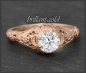 Preview: Diamant Ring 585 Rotgold 0,94ct, Jugendstil Design